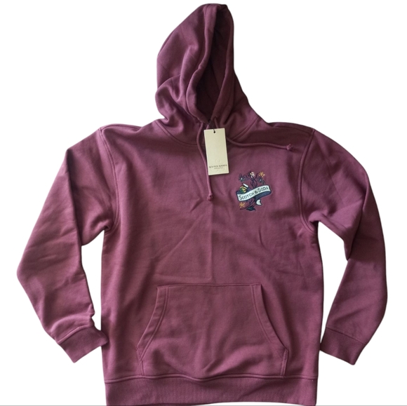 Scotch & Soda Men’s Graphic Hoodie Embroidered Red Wine Sz M NWT